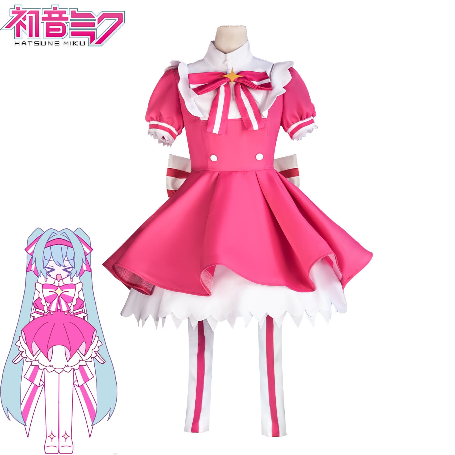 Hatsune Miku Cosplay Costume Future: Instant Reincarnation Dress Cosplay Anime Halloween Role-Playing Outfit