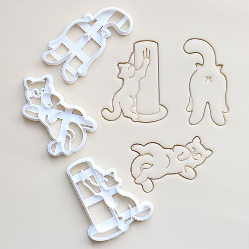 New Amazon Stamp Molds for DIY Plastic 3D Cartoon Pet Cat Prints and Cookie Stamping