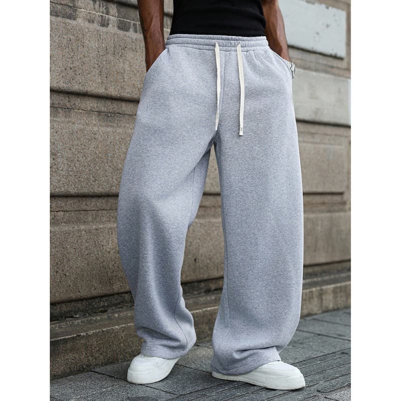 Fashion Casual Pants for Men, Cross-Border Trade Stock, Loose Drawstring Sweatpants, Versatile Long Pants, Summer Thin Style