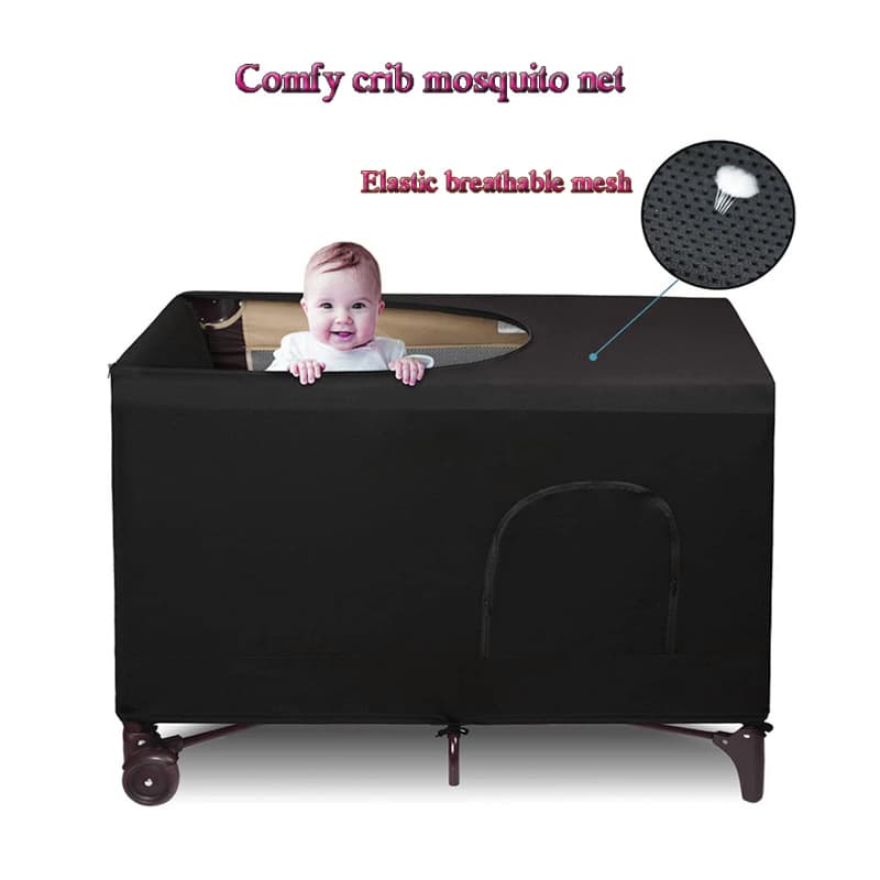 Cross-border Supply Crib Anti-fall Breathable Mosquito Net Elastic Children's Light-Blocking Comfort Stroller Cover
