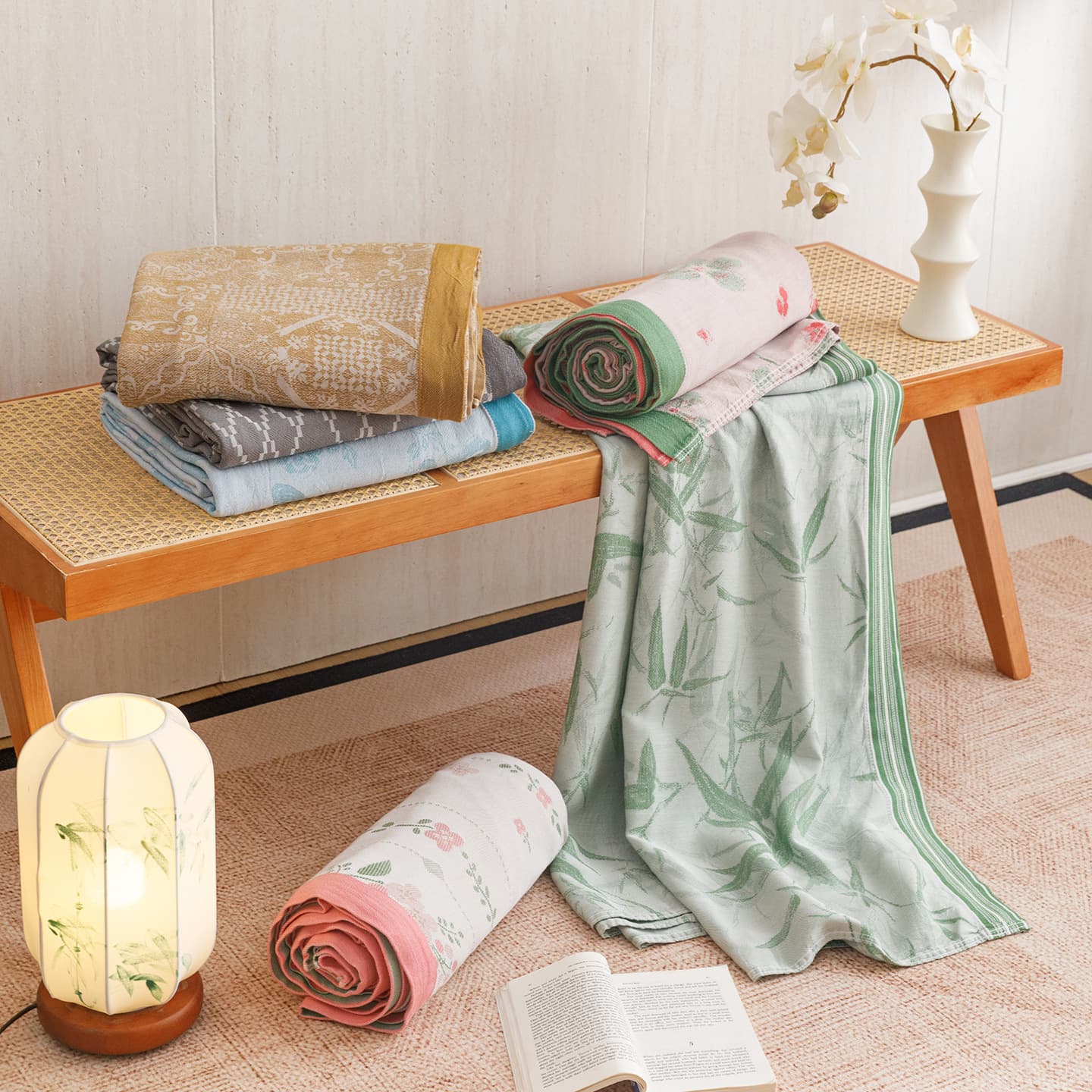 Bamboo fiber blanket cold blanket summer cool quilt towel quilt blanket summer office nap blanket kindergarten nap blanket