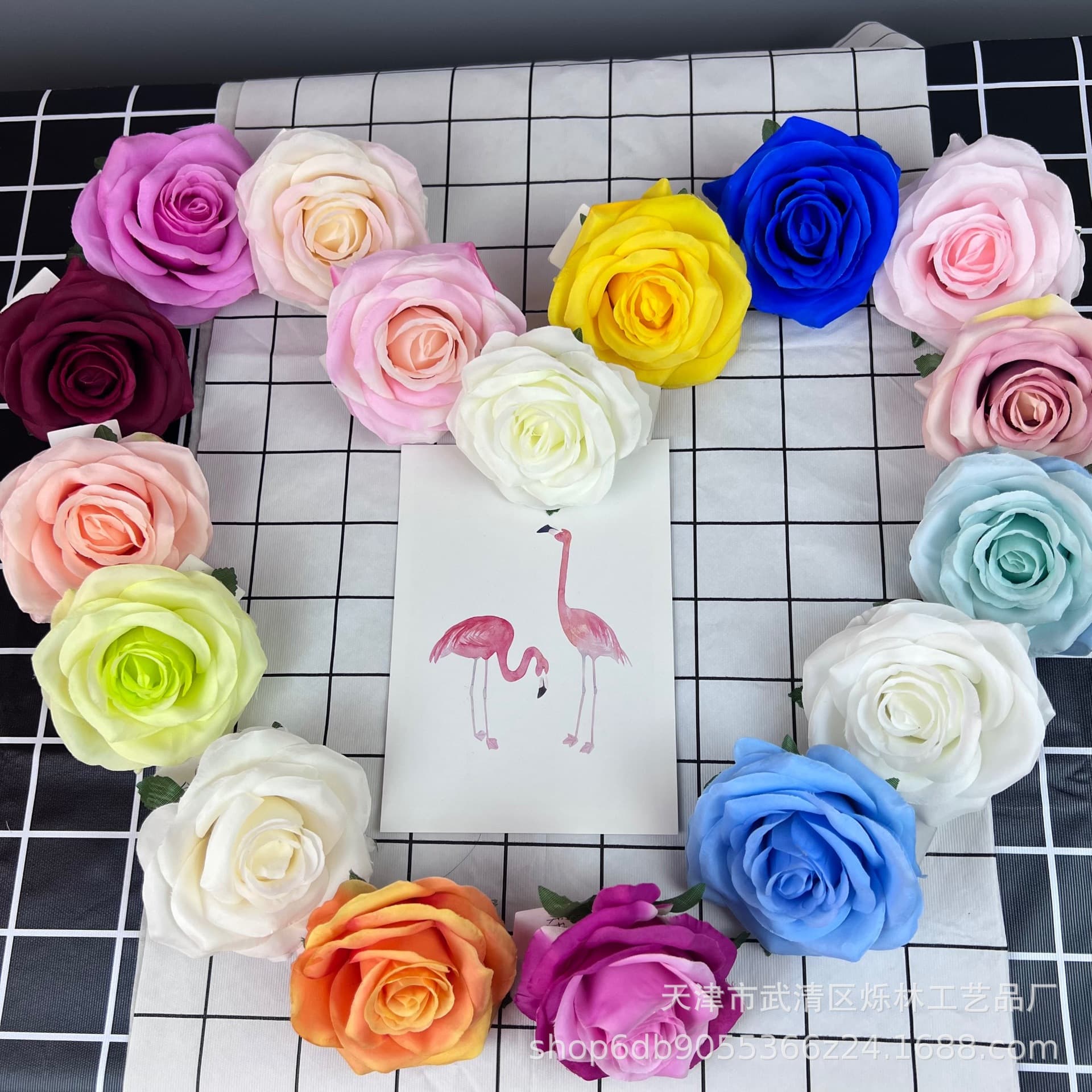 Simulated Rose Head Flower DIY Artificial Silk Flower Wedding Corsage Hair Decoration Decorative Rolled Edge Rose