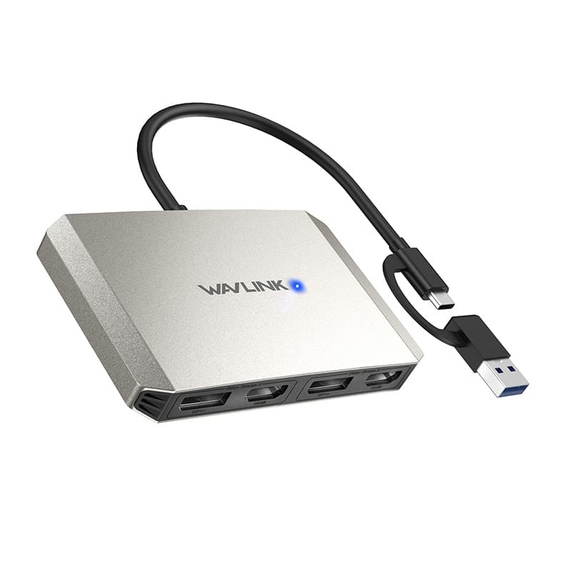 USB-C USB 3.0 to Dual 4K DisplayPort & HDMI Adapter 69DH2