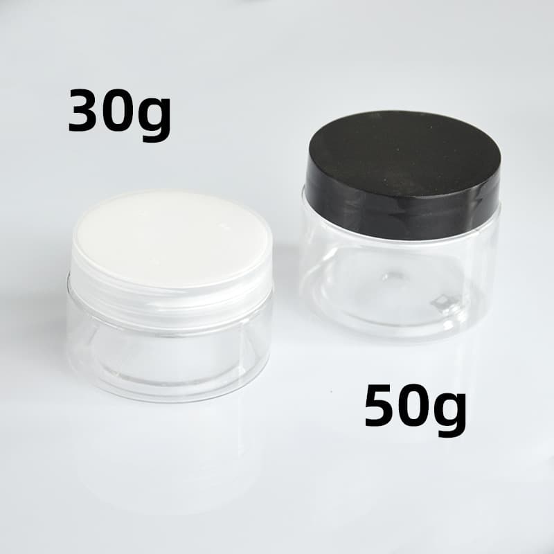 30g/50g/60g Wide-Mouth Jar, Transparent Cream Container, Mask Refill Bottle, Cosmetic Packaging, Powder Bottle