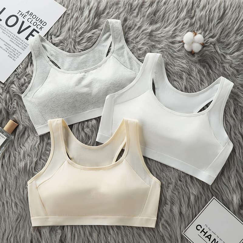 Teen Bra, Student Sports Bra, Girls' Shockproof Vest for Development Stage, Ages 15, Middle and High School Students, Puberty