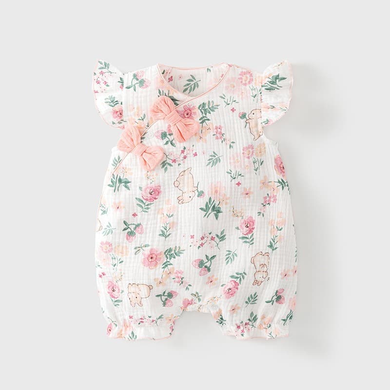 Baby Bodysuit Summer Thin Romper Pure Cotton Gauze A-Class Crawling Suit Newborn Onesie Baby Girl Clothes