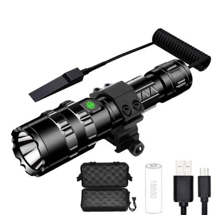 Cross-border Tactical Flashlight Multi-functional Clip-on L2 Long-range Waterproof Rechargeable Outdoor Night Riding LED High-brightness Flashlight