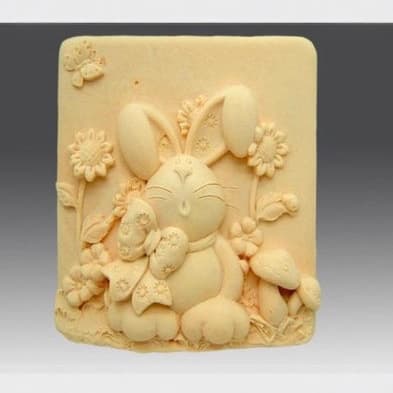 S118 Soap Mold / Handmade Soap Mold / Silicone Mold / Soap Mold / Silicone Soap Mold / Grinning Rabbit