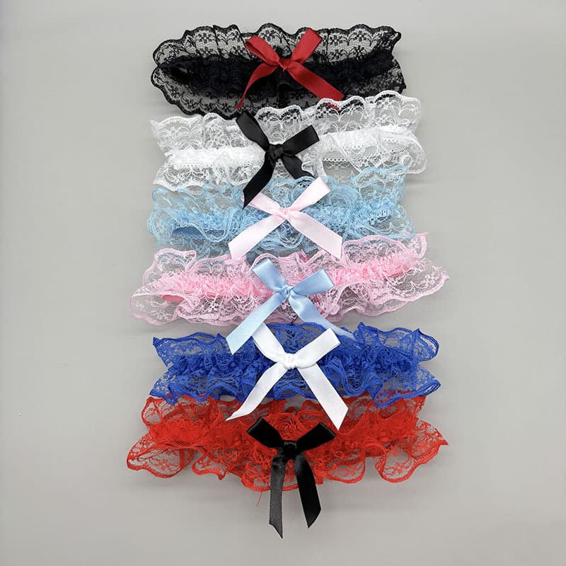 Cross-border New Product Japanese Lace Bow Leg Garter Bride Wedding Accessories Thigh Flower Leg Band Wedding Leg Sleeve