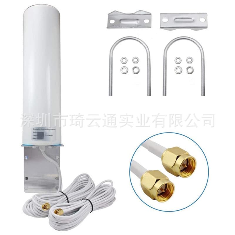 Outdoor 4G 5G Omnidirectional Cannon Tube Antenna Dual Interface SMA/TS9/CRC9 Router Network Card Cannon Tube Antenna