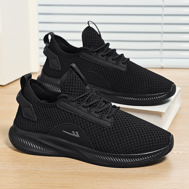 Men's Brand Running Shoes, Breathable Thin Style for Autumn, Lightweight Hollow Casual Shoes, Size 46 Large Mesh Shoes