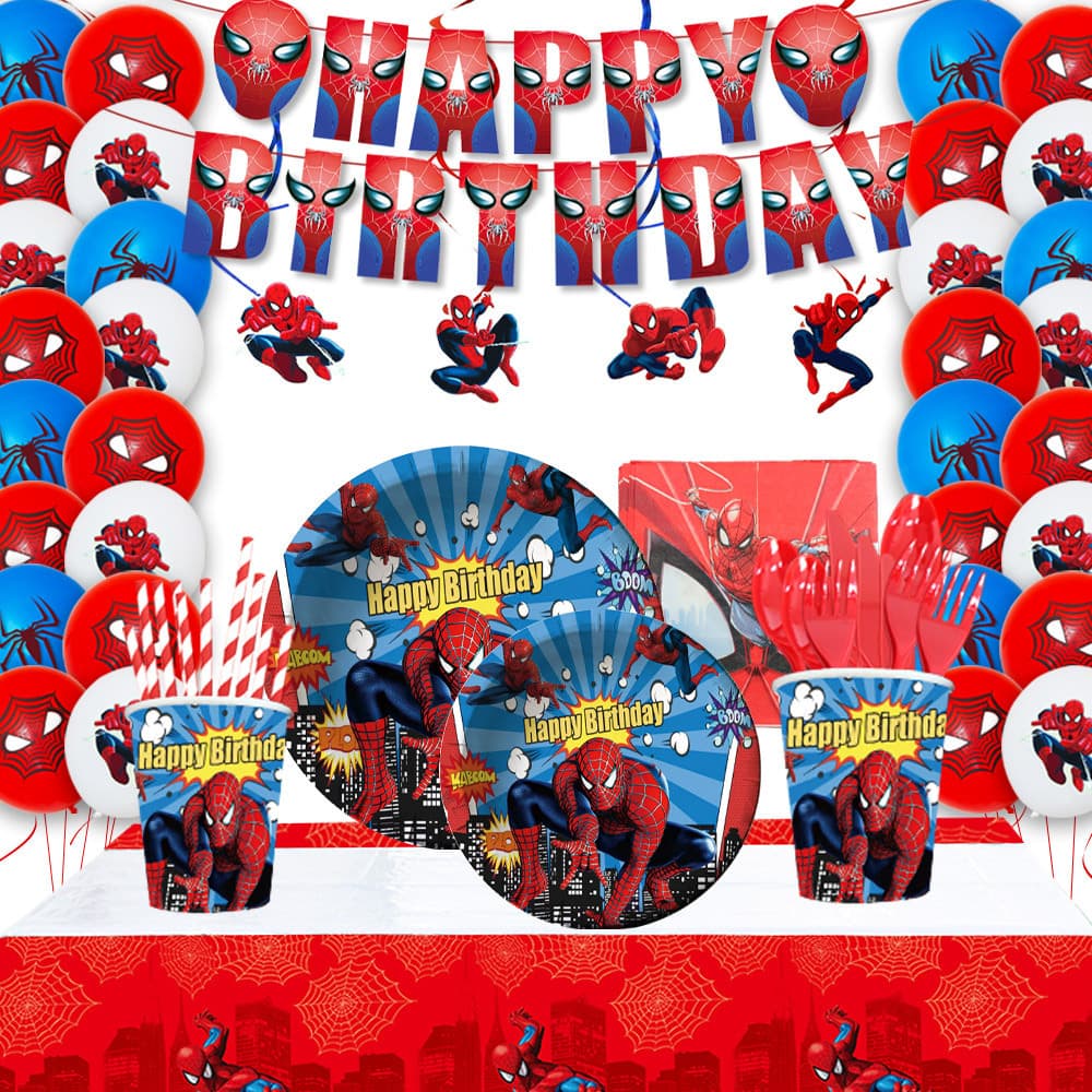 Spider-Man Kids Birthday Party Decoration Across the Spider-Verse Theme 12-inch Latex Balloon Set