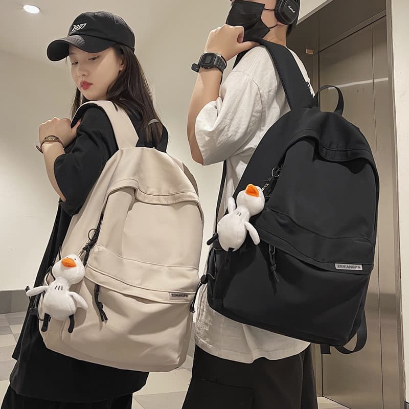 Men's Minimalist Large-Capacity Laptop Backpack, Casual Japanese Style for Middle School, High School, and College Students