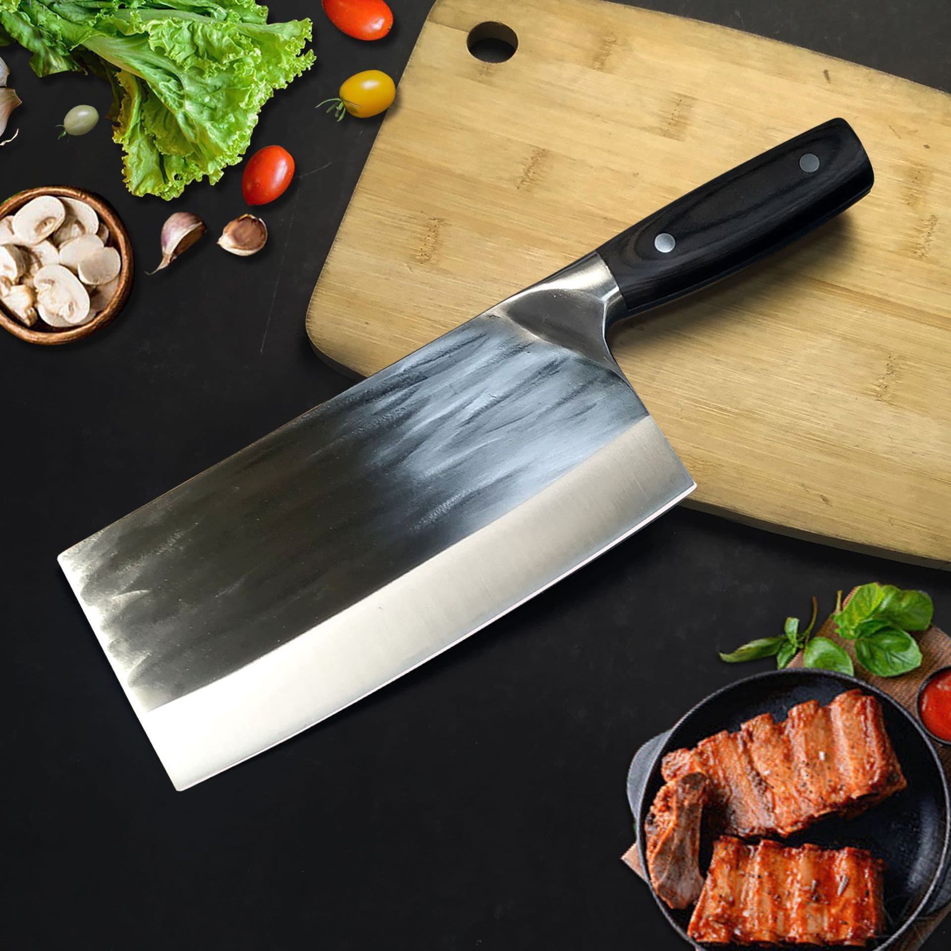 Yangjiang Kitchen Knives Manufacturer, Chicken Wing Wood Handle, Forged Hammered Pattern, Chef Knife, Chopping Knife, Bone Cleaver, Lady Knife, Slicing Knife
