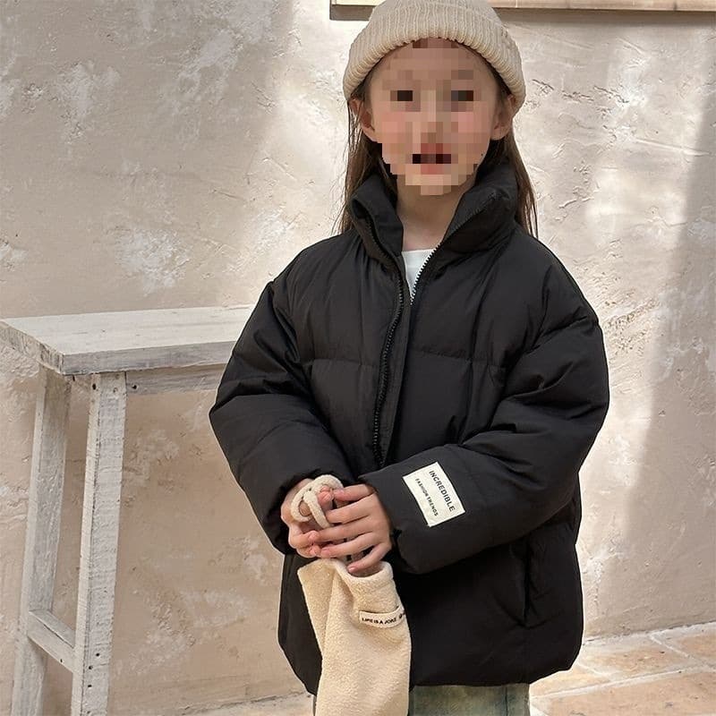 Children's New Down Jacket Winter Outdoor Travel Boys and Girls Stand Collar Windproof Warm Jacket Thickened Duck Down Short Style