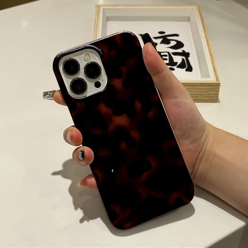Cross-border Hot Selling Amber Tortoiseshell Gradient Phone Case for iPhone 17 Film Shell Apple 16pm Phone Case Wholesale