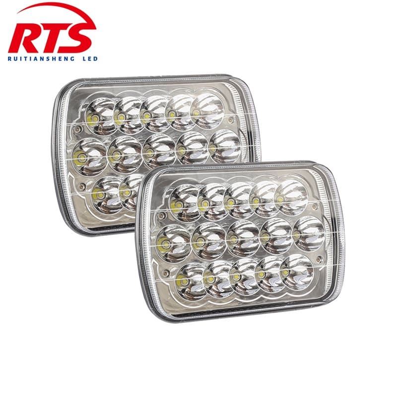 LED Car Headlight 7 Inch Square Work Light Truck Light 45W 7×6'' Off-Road Spotlight Inspection Headlight