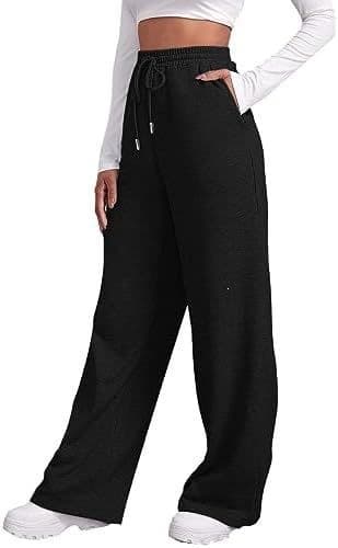 2026 New Unisex Solid Color Drawstring Wide-Leg Sweatpants Fashion Casual Trousers In Stock Wholesale