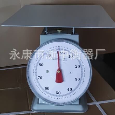 [Source Factory Direct Supply] 100KG Iron Flat Large Bench Scale, Spring Dial Scale, Mechanical Flat Scale