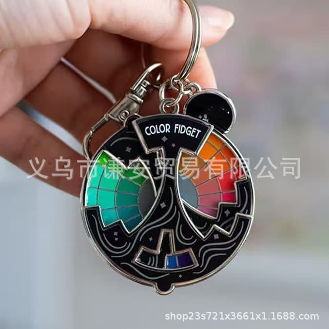 New Cross-Border Color Fidget Enamel Pin Twenty-Color Wheel