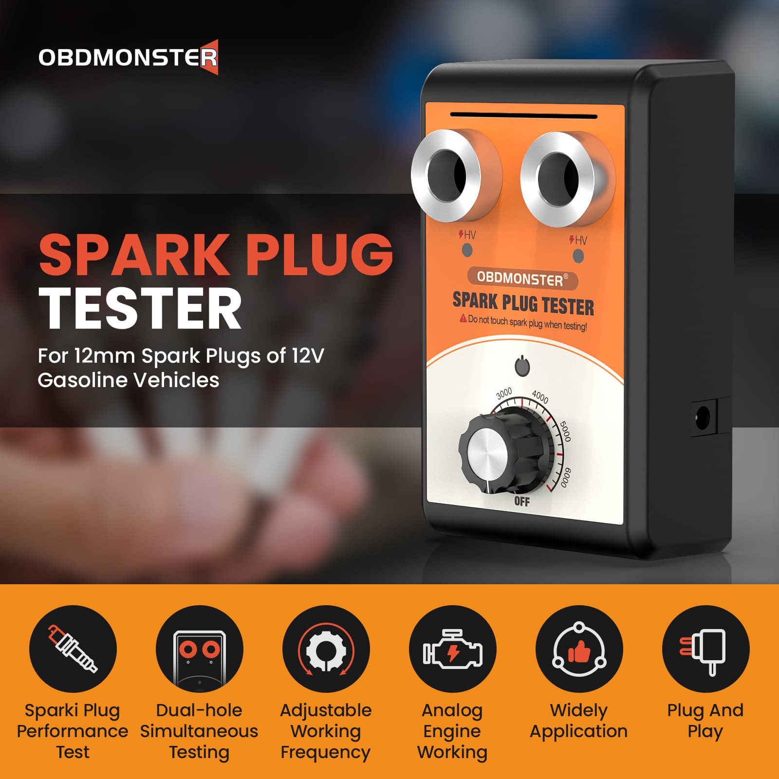 Automotive Spark Plug Tester Car Spark Plug Tester High Voltage Diagnostic Tool