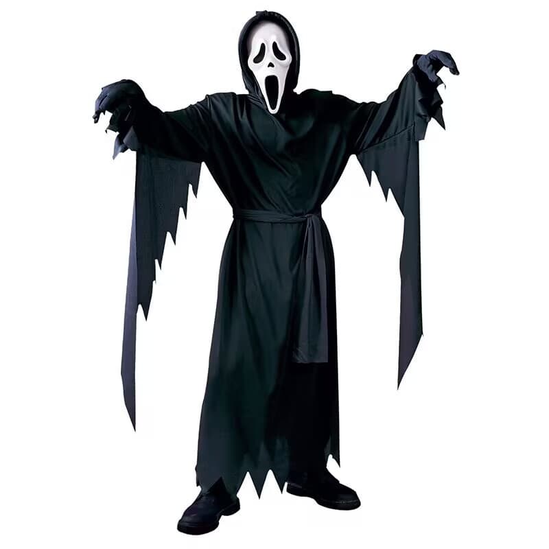Children's Screaming Ghost Costume Dark Ghost Death Mask Costume Costume Robe Halloween Horror Cosplay Costume