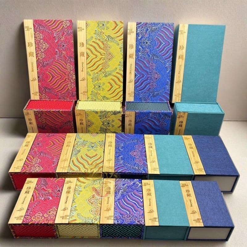 Gift Box Brocade Box Seal Jade Bracelet Storage Box Fabric Art Collection Box Handheld Item Gift Box Jewelry Box