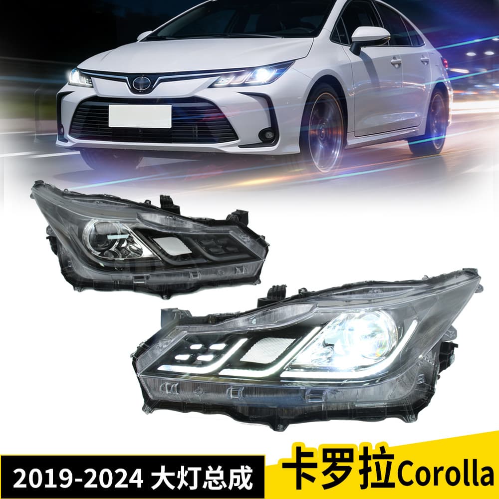 LED Daytime Running Light Turn Signal Headlight Assembly for 2019-24 Toyota Corolla