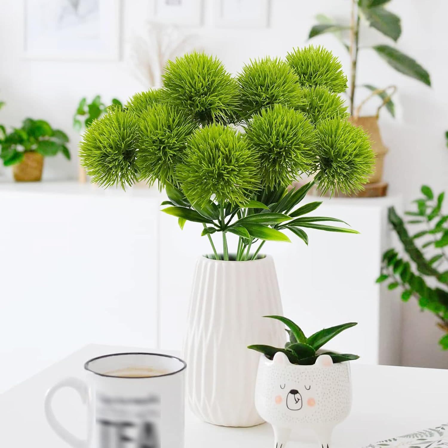 Artificial Flower Single Stem Dandelion Home Wedding Decoration Photography Prop Ornament Artificial Green Plant Fake Flower Label Application Service