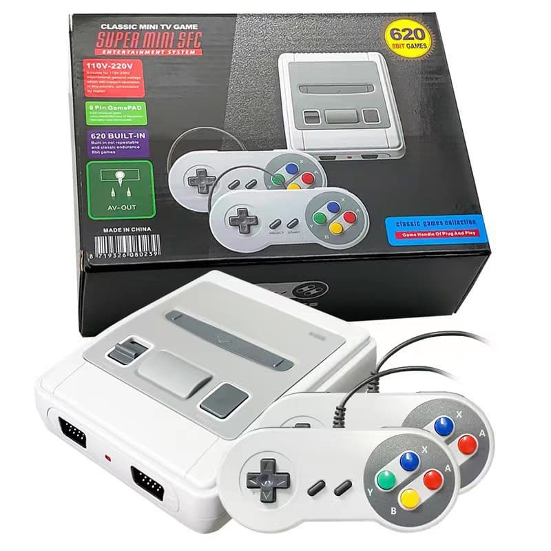 European and American Version FC NES Classic Mini 620 SFC TV Game Console 8-bit Mini Game Console Built-in Dual Controllers