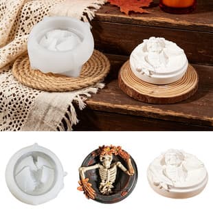 Cartoon Skull Storage Bowl Ashtray Dish Silicone Mold DIY Aromatherapy Plaster Halloween Decoration Epoxy Resin Mold