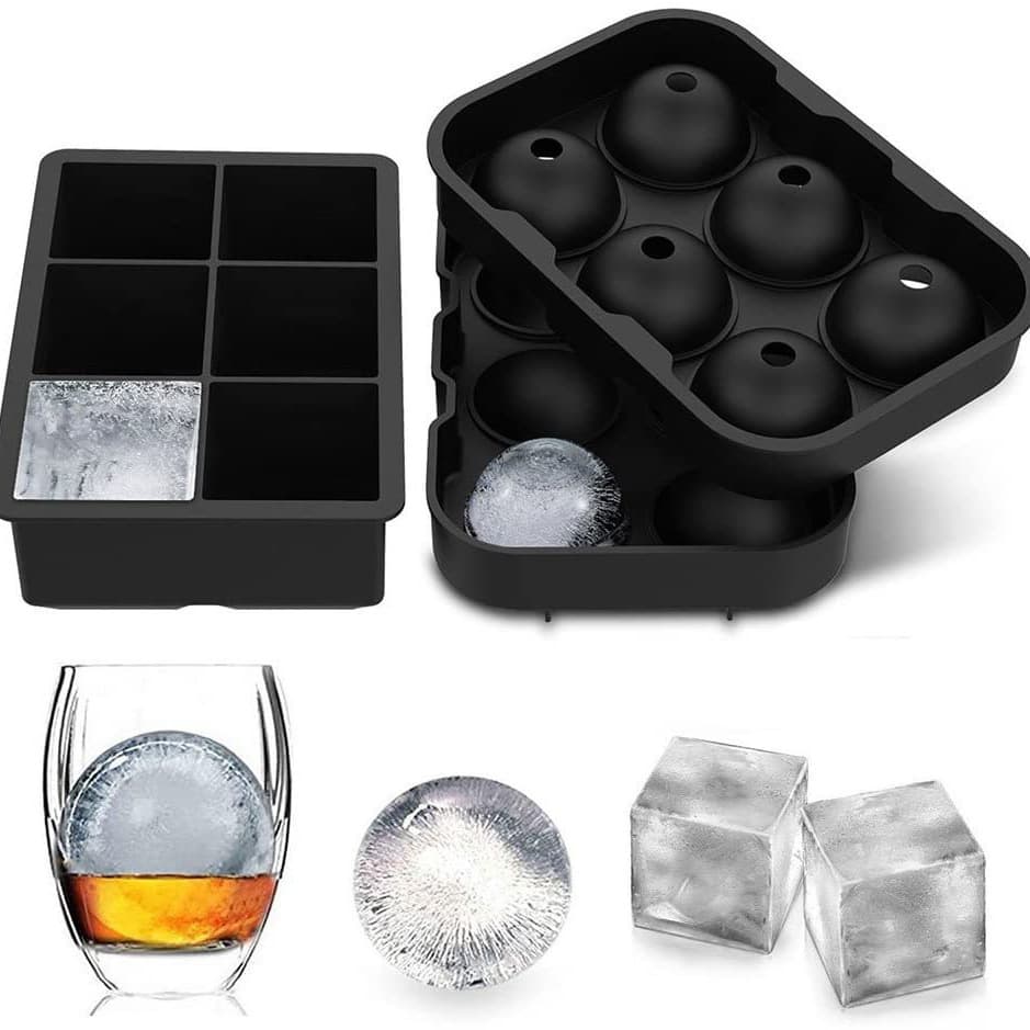 Manufacturer's Best-Selling Food-Grade Silicone Ice Cube Tray - 6-Square, 8-Square, 15-Square, Rectangular Strip, 6-Hole Round Ice Ball Mold