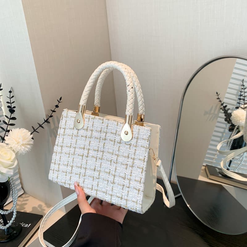 Designer Wool Tote Lady Dior Bag Women 2024 New Fashion Spring Summer Shoulder Crossbody Trendy Versatile Small Bag