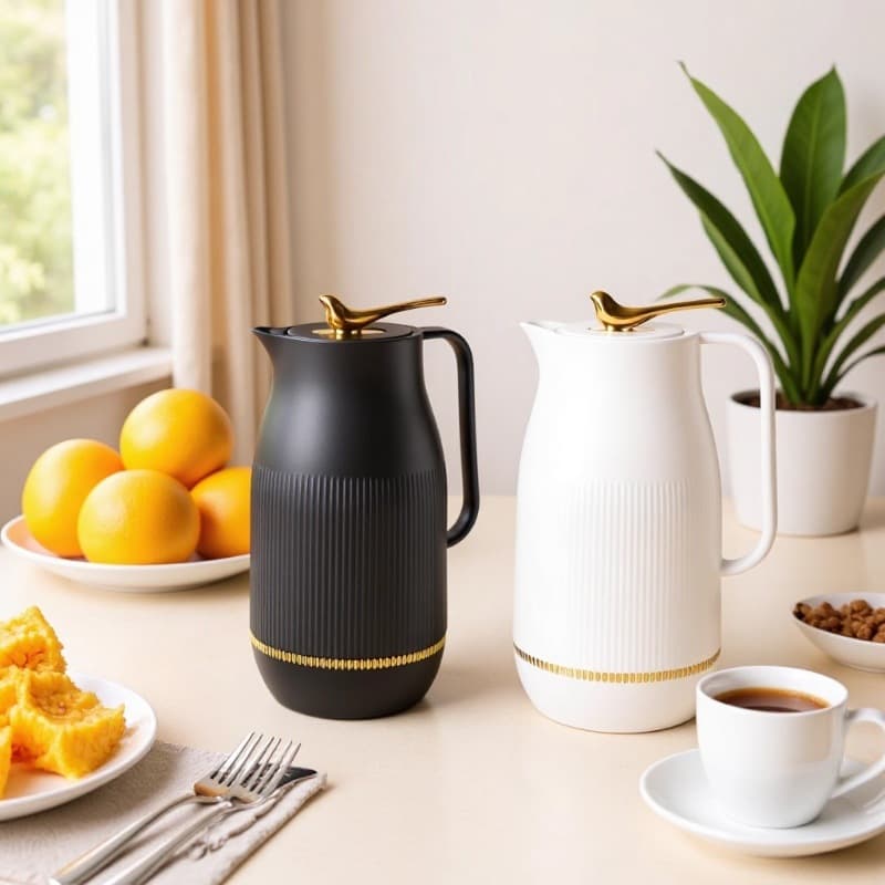 Cross-border hot selling Vacuum Flask insulated kettle glass liner red gall coffee pot black tea kettle kettle