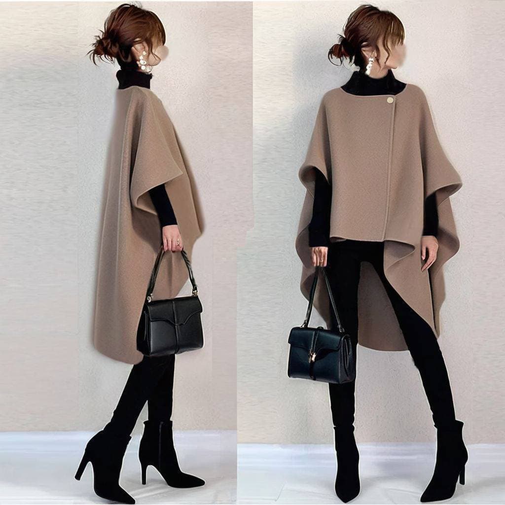 In-Stock Japanese Style Loose Coat for Women 2025 Early Spring New Niche Design Irregular Tweed Coat