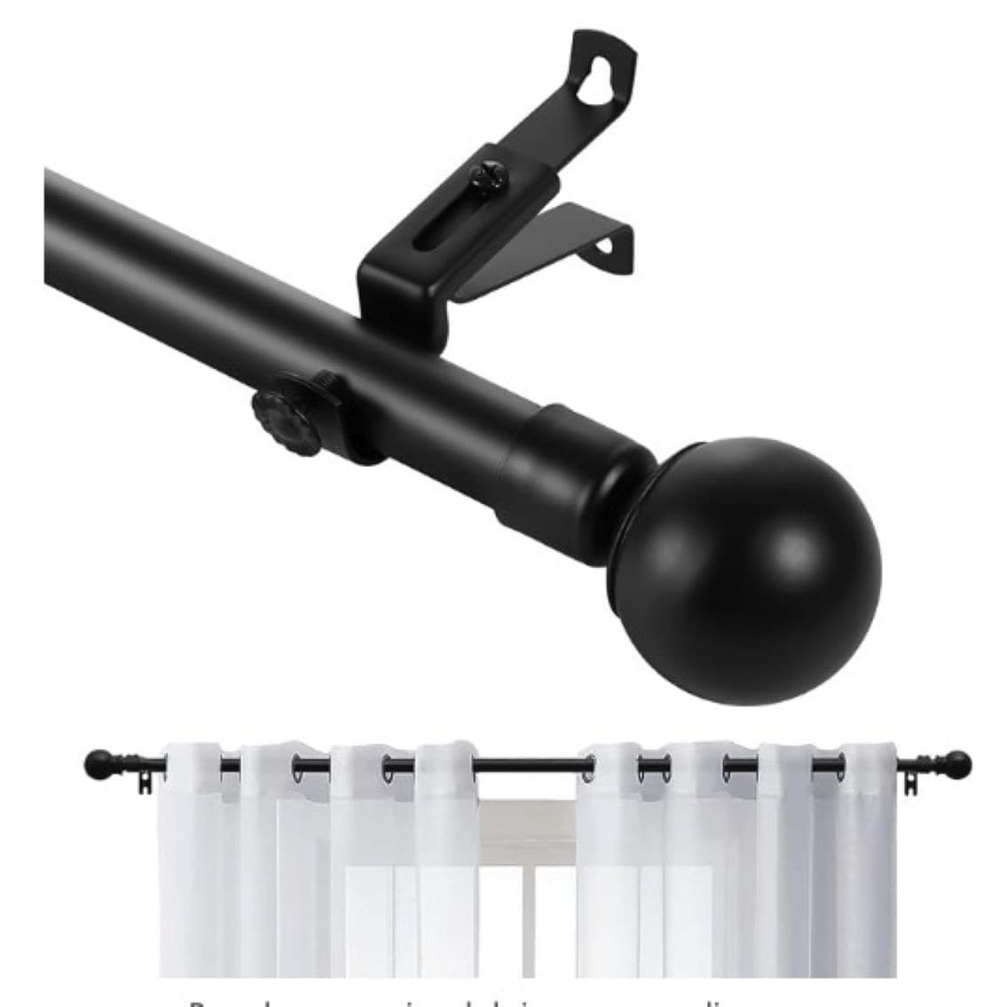 Cross-border spherical direct sales foreign trade TEMU Amazon export independent packaging threaded docking telescopic metal curtain rod