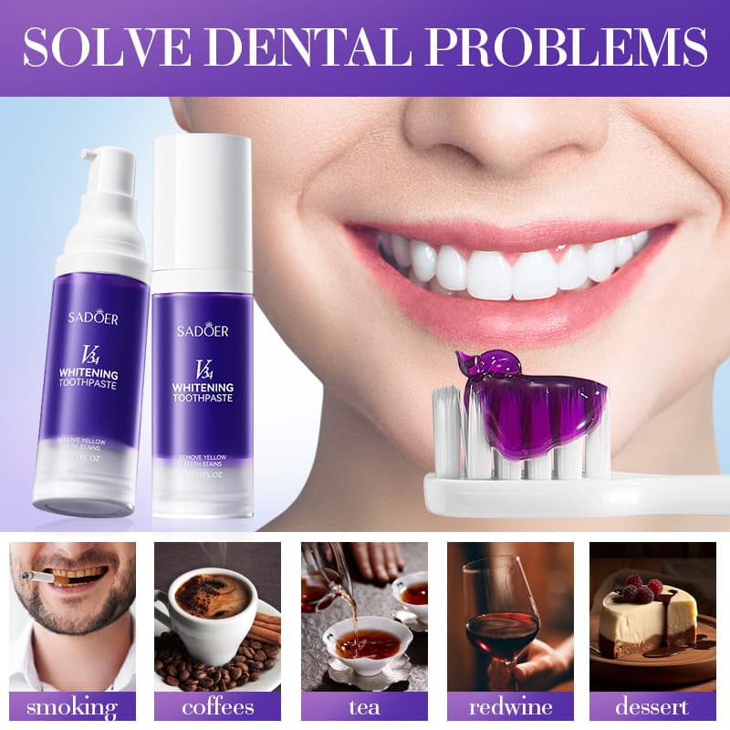 Factory Direct V34 Whitening Toothpaste Series - Clean, Fresh Oral Care Toothpaste for Cross-Border Wholesale