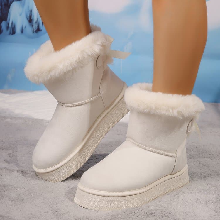 Retro 2025 Winter New Thickened Bread Shoes with Fleece Lining, Cotton Shoes, Thick Sole Heightening, Anti-Slip and Warm