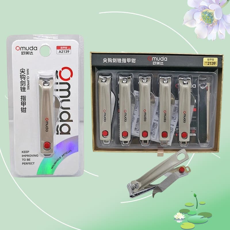 Omeda 2139 pointed hook sword file nail clipper thickened large household portable nail clipper manicure tool