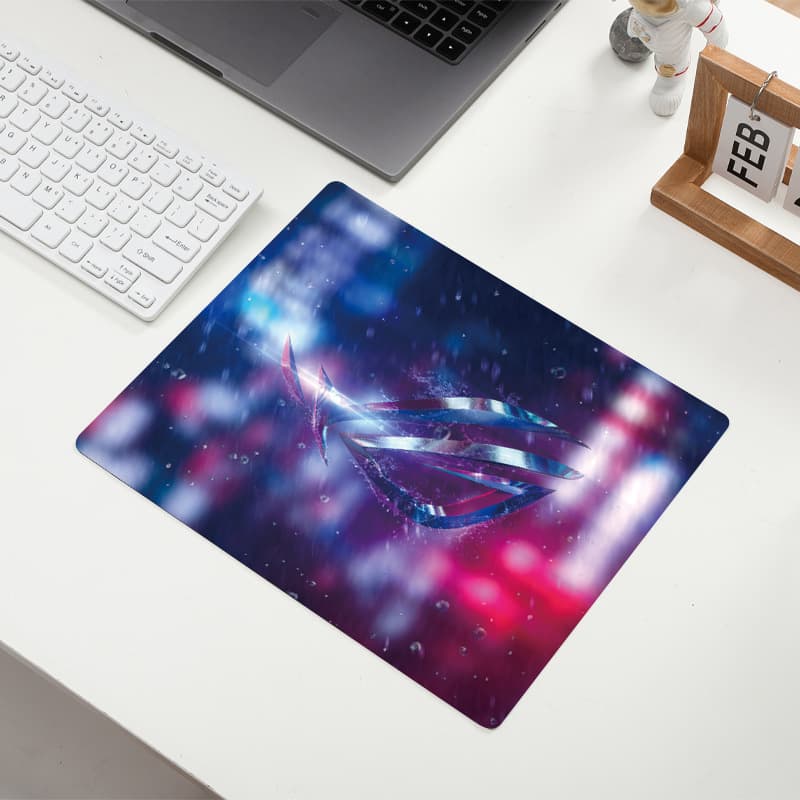 ROG Mouse Pad Gaming Mat Small Computer Desk Pad Precision Stitched Edge Thickened Desk Mat Anti-Slip Keyboard Pad