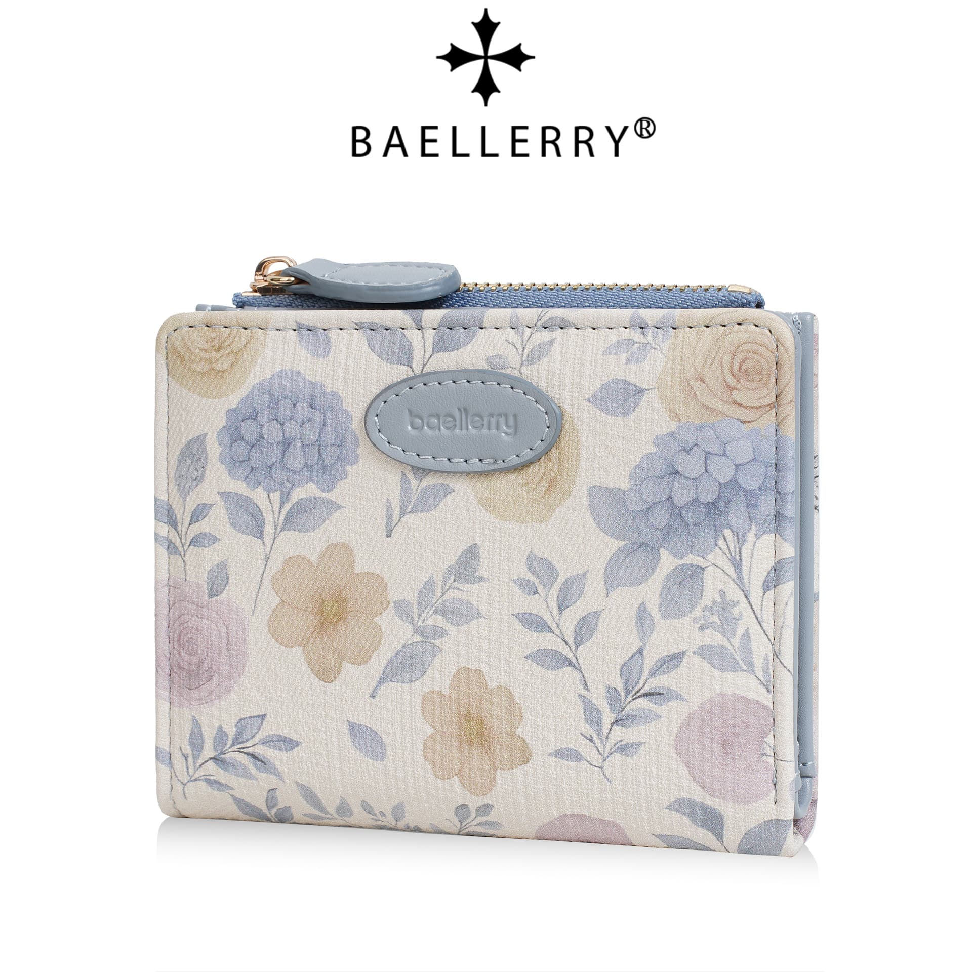 New women's short wallet Korean style ins style small fresh thin wallet style printed zipper coin purse