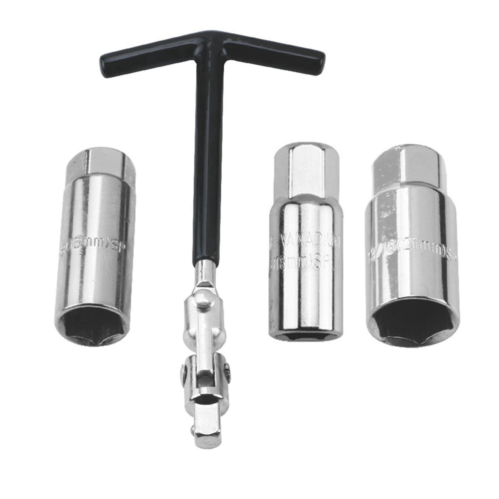 Kehong Factory Spark Plug Socket Wrench 4-Piece Set, T-Type Automotive Repair Wrench, T-Handle Manual Tool 16 18 21mm