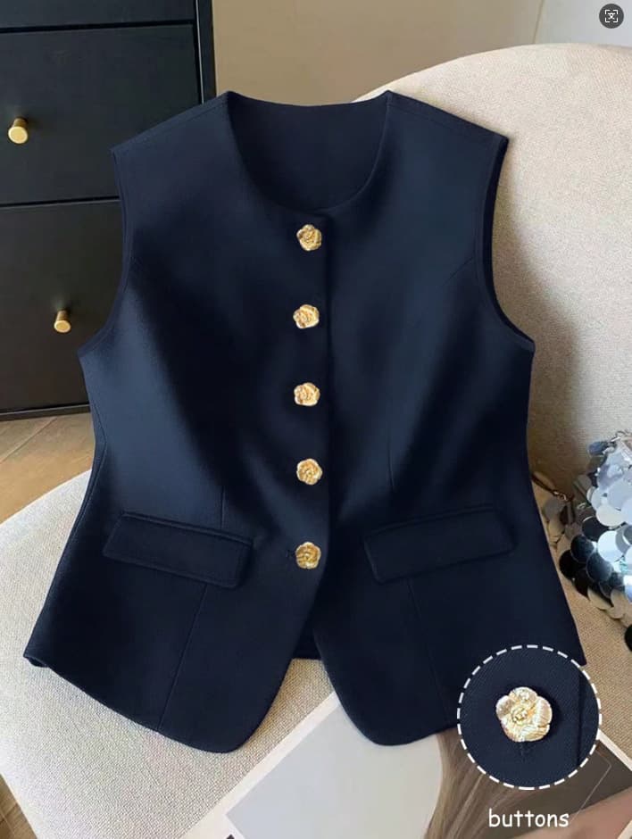 Women's Vest Spring 2025 New Light Luxury Style Vest Suit Design Sense Niche Fashion Super Beautiful High-End Small Vest