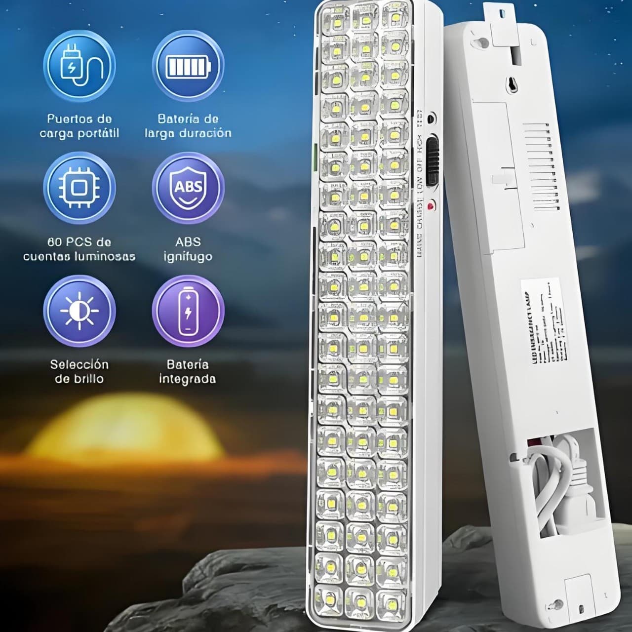 Cross-border US Standard 30/60/80 Bead Camping Emergency Lighting, Rechargeable High Brightness Outdoor Multi-functional Camping Lamp