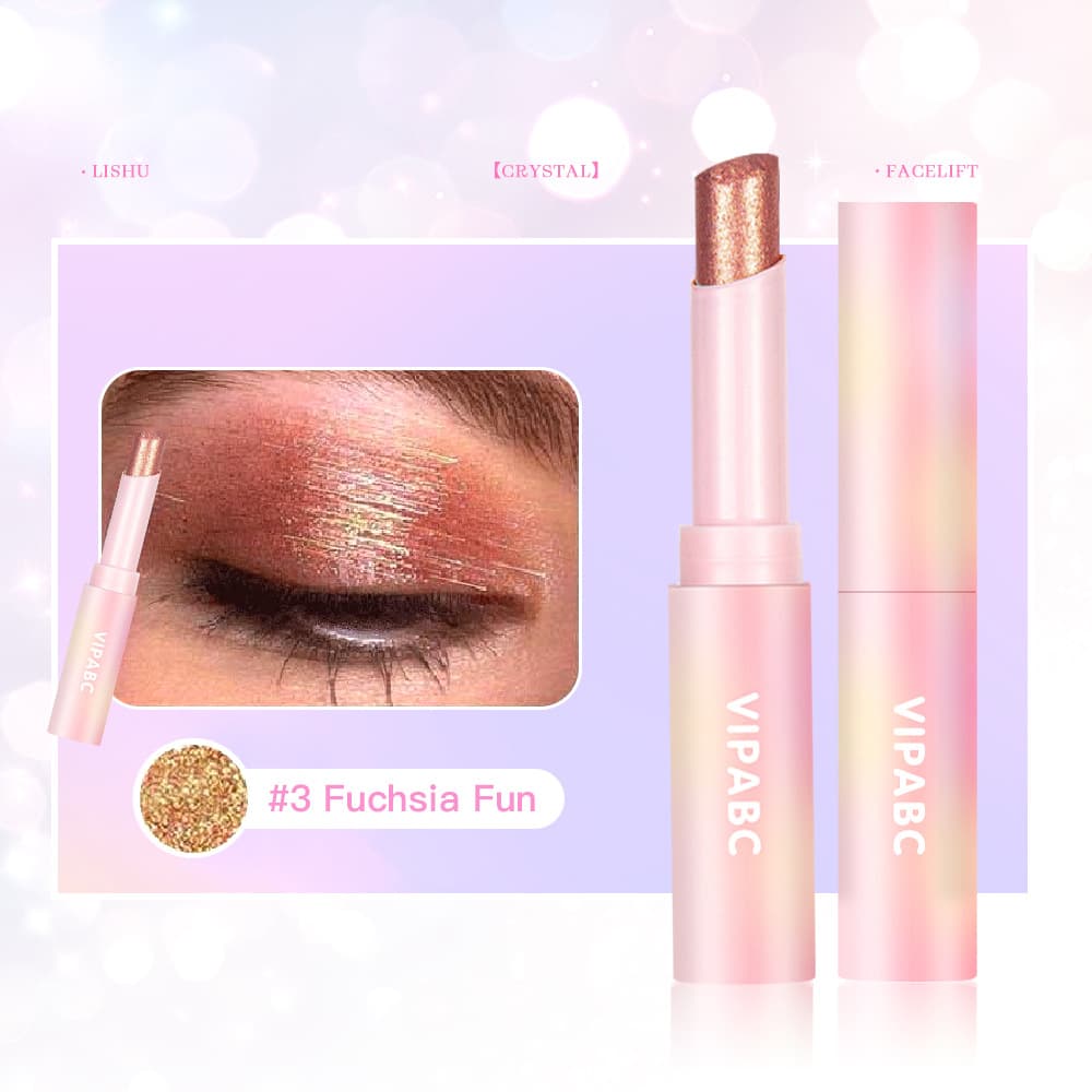Cross-border VIPABC Hot-Selling Crystal Jelly Highlighter Eyeshadow Stick Multi-Color Super Shimmer Eyeshadow Highlighter Stick Jelly Eyeshadow