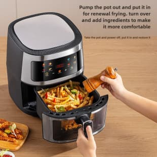 Cross-border Smart Visual Air Fryer Home Stainless Steel Large Capacity Touch Screen Electric Fryer Air Fryer