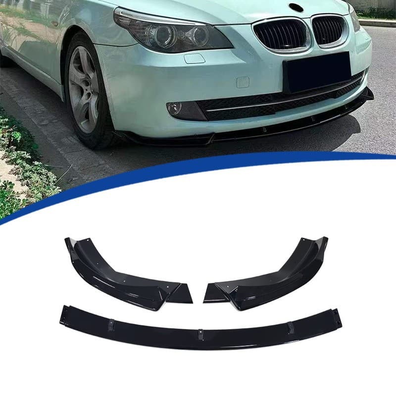 For BMW 2008-2010 Standard 5 Series E60 Front Lip 3-Piece ABS Material
