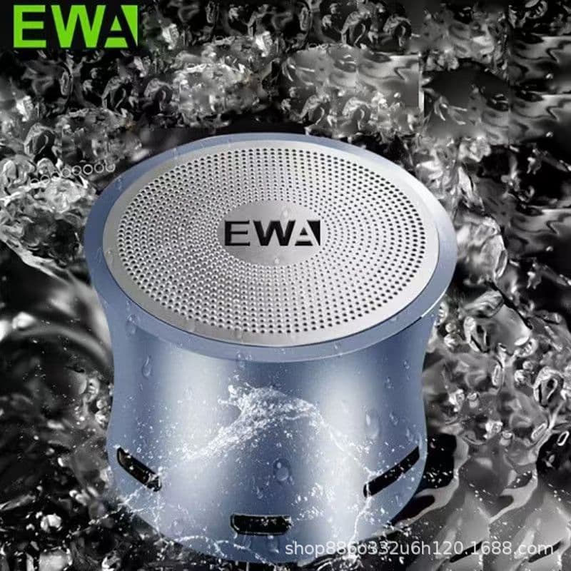 Ewa104 Bluetooth Audio Metal Subwoofer with Card Slot, Bass Surround, Portable Mini Outdoor Car Speaker
