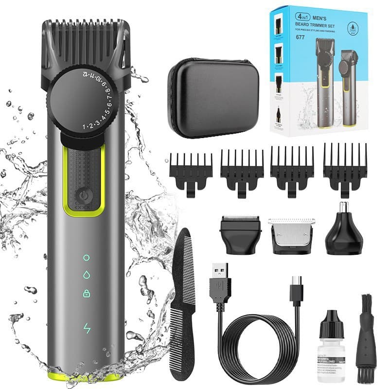 Multifunctional Electric Shaver, Waterproof, Men's Hair Clipper, Nose Hair Trimmer Set, Wholesale