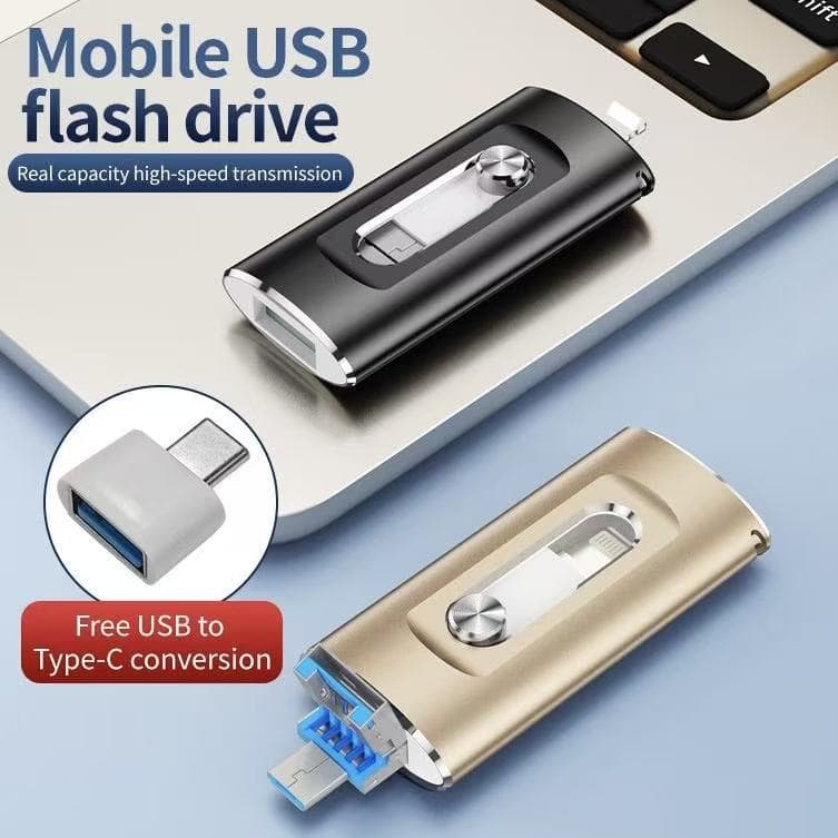 Cross-border USB Flash Drive for Computer and Mobile Phone, Compatible with Apple, Android, Type-C, Huawei, USB 3.0, High Capacity USB Drive, 1TB 2TB